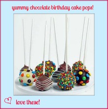 chocolate birthday cake pops